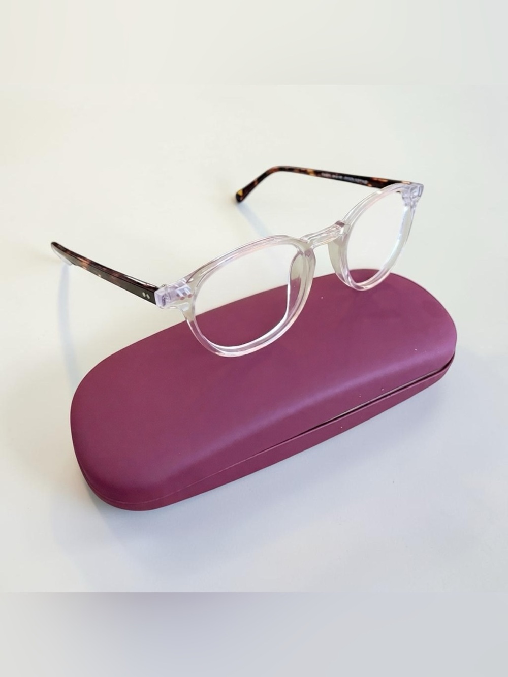 Brooklyn Ellison Men's Women's Crystal Tortoise 49-20-150mm Eyewear Frames &Case